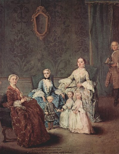 Portret van de familie Sagredo door Pietro Longhi